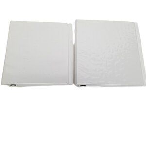 3 Ring View Binders Set of 2 White 1 Inch Office School Organization